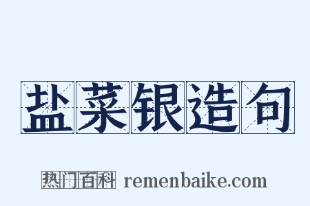 盐菜银造句是什么意思的图片